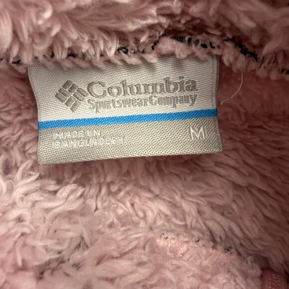 Columbia Women's Teddy Fleece Jacket Full Zip M Pink/Grey - Picture 4 of 10
